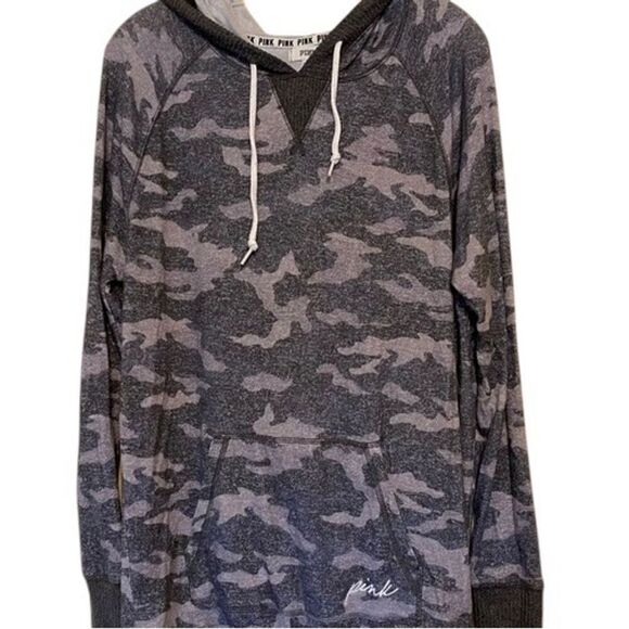 PINK by Victoria's Secret Women's Camo Print Pullover Hoodie Size M - Picture 4 of 9